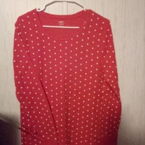 Red polka dot long sleeve